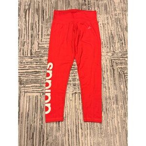 New Adidas women's small 8/10 orange/white Climalite leggings